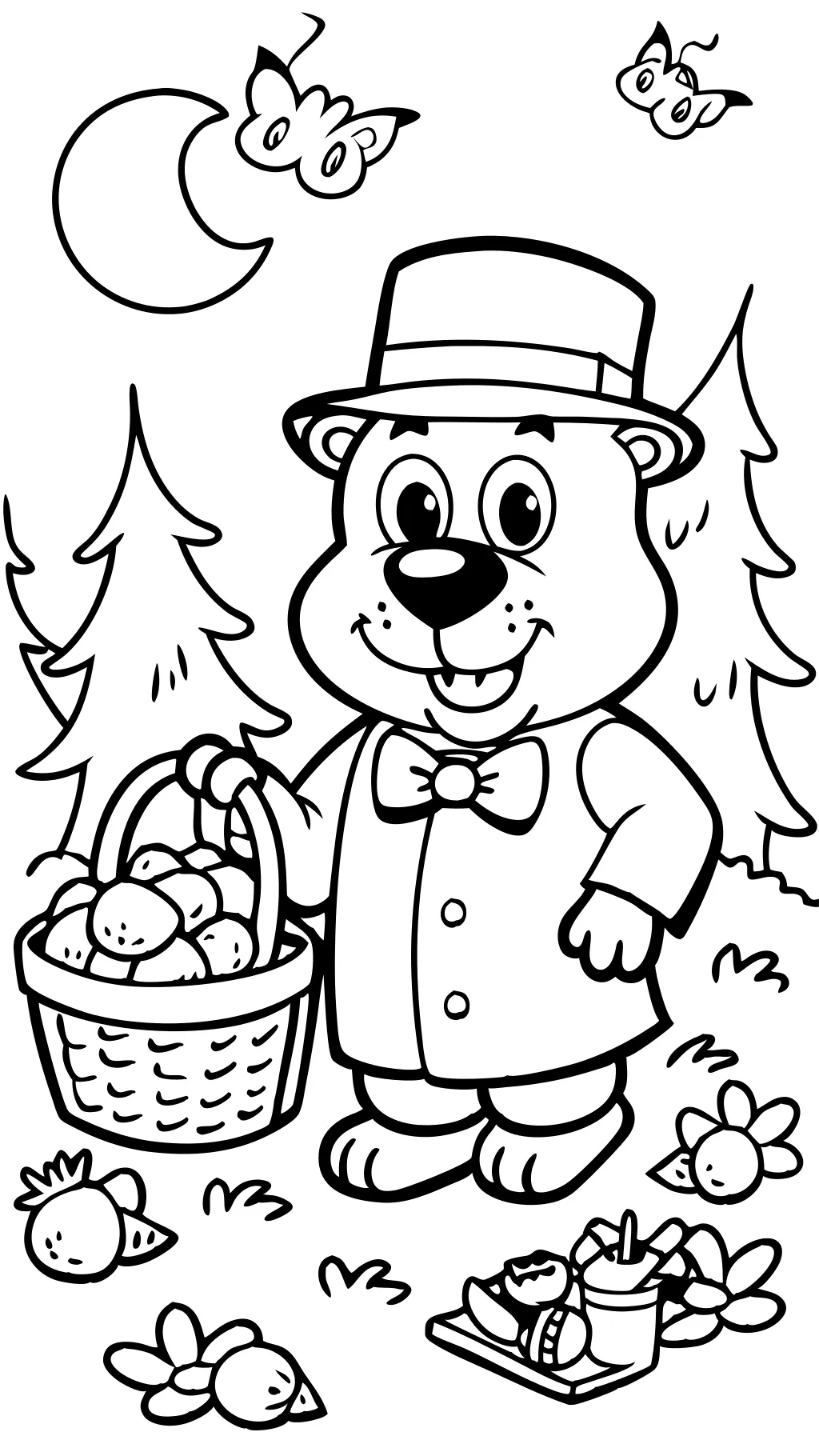 coloring pages yogi bear